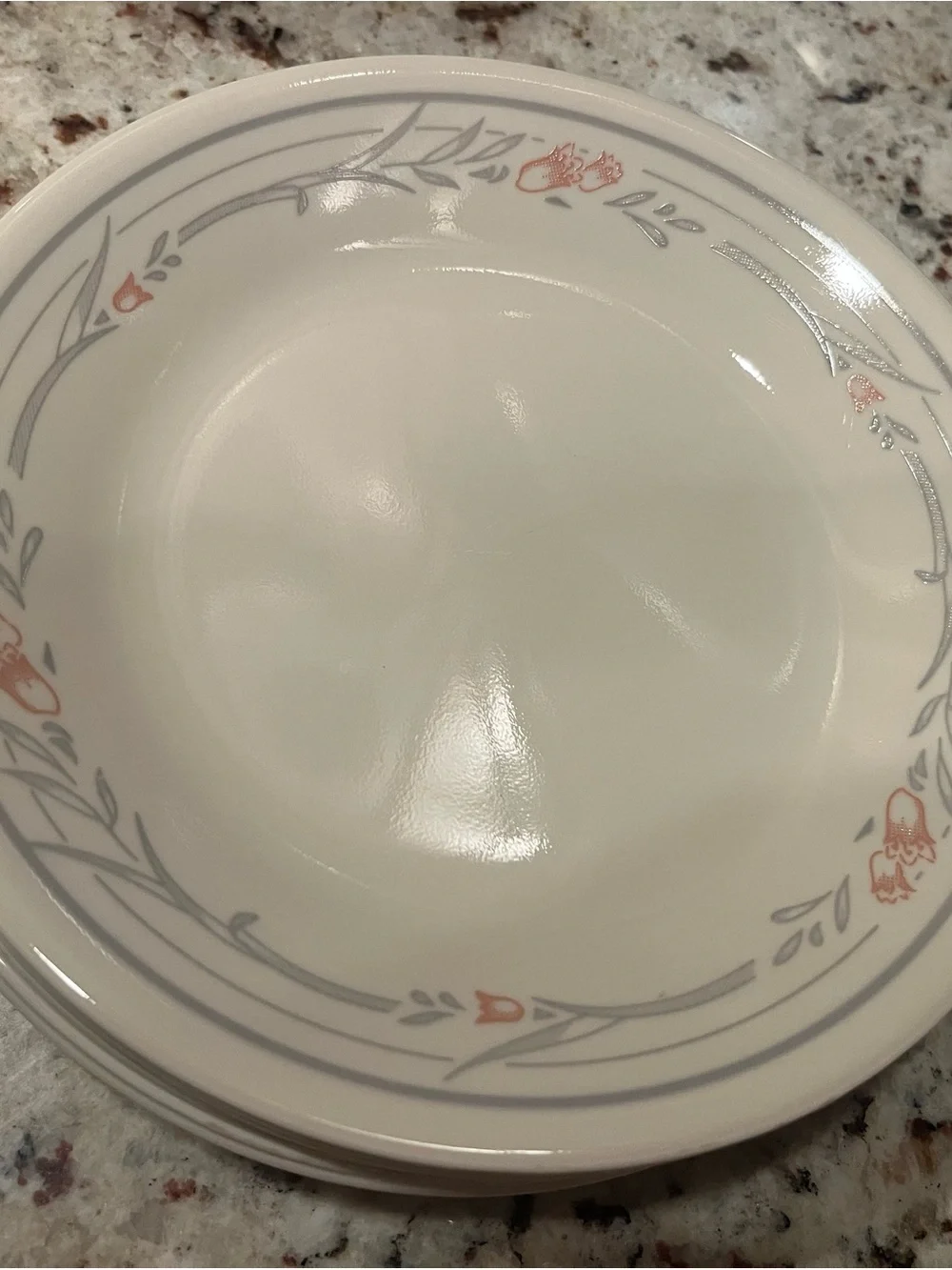 Vintage Corelle dinnerware rose/tulip rose/peach tulip - 32 pieces